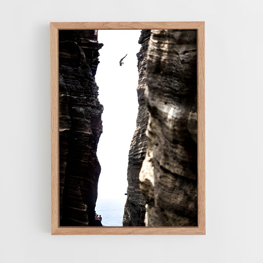Poster Cliff diving falaise – affiche Plongeon de falaise (vue 4)